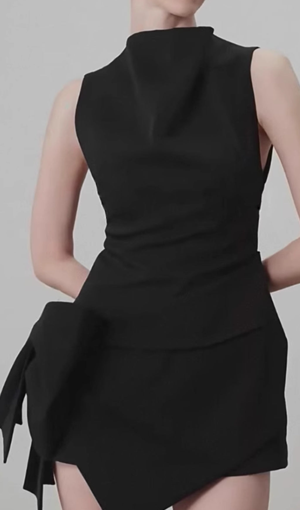 Emiliano Black Bow Mini Dress