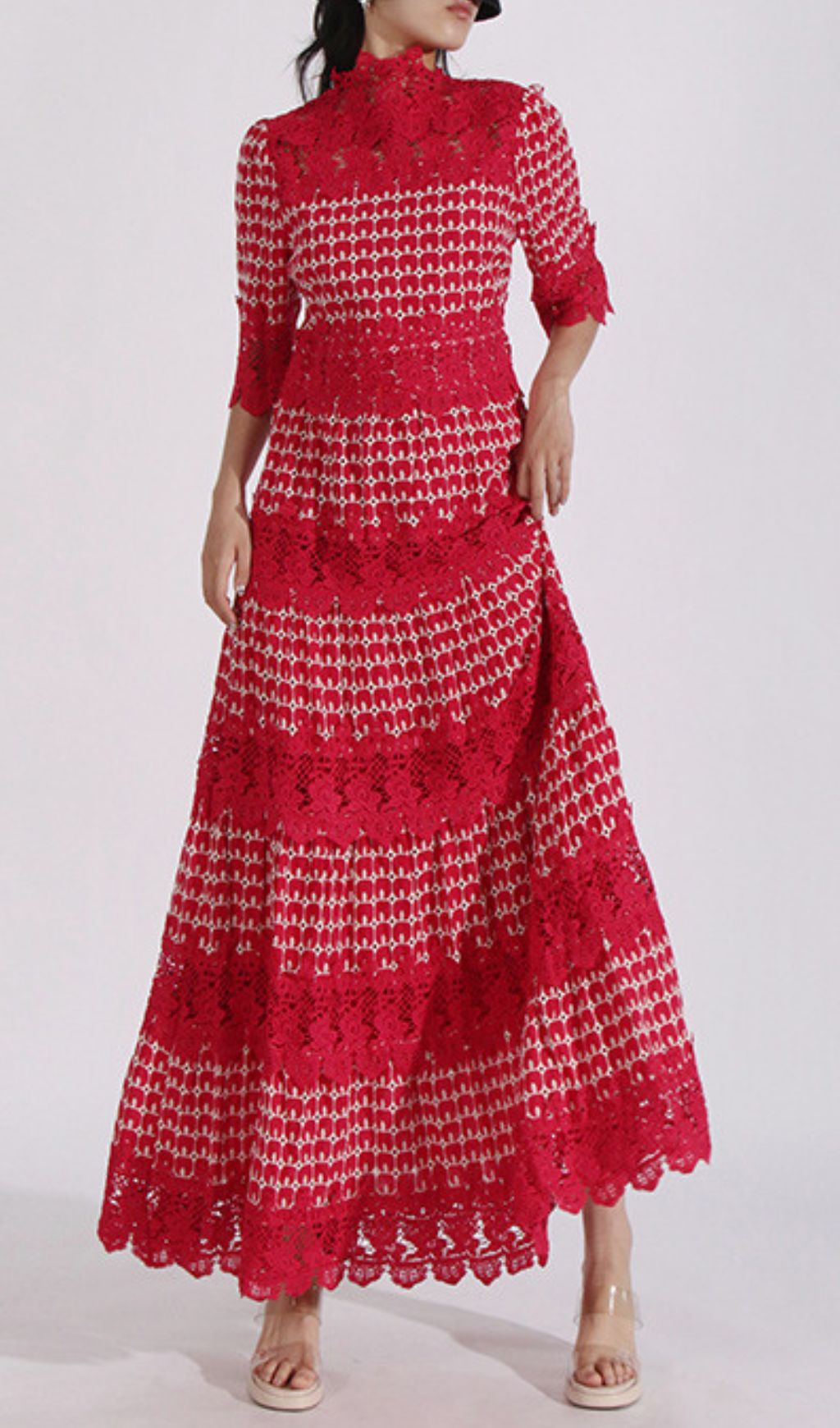 Ensley Lace Embroidery Maxi Dress