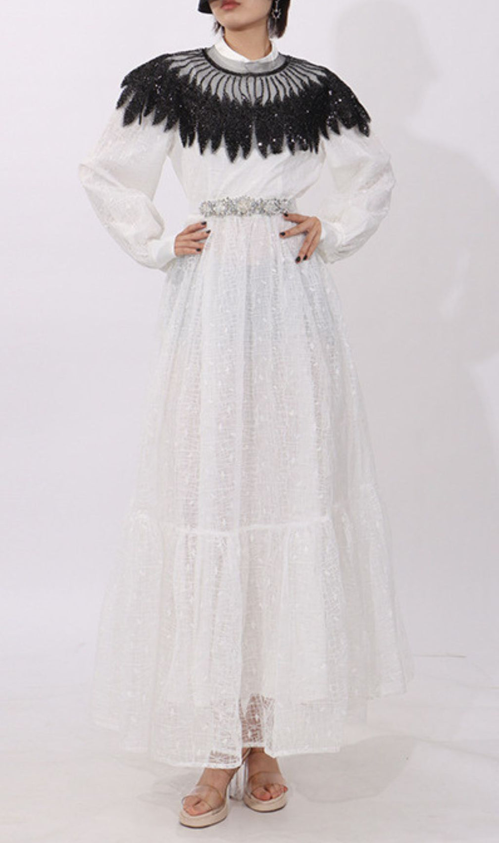 Hedy Sequin Long Sleeve Maxi Dress