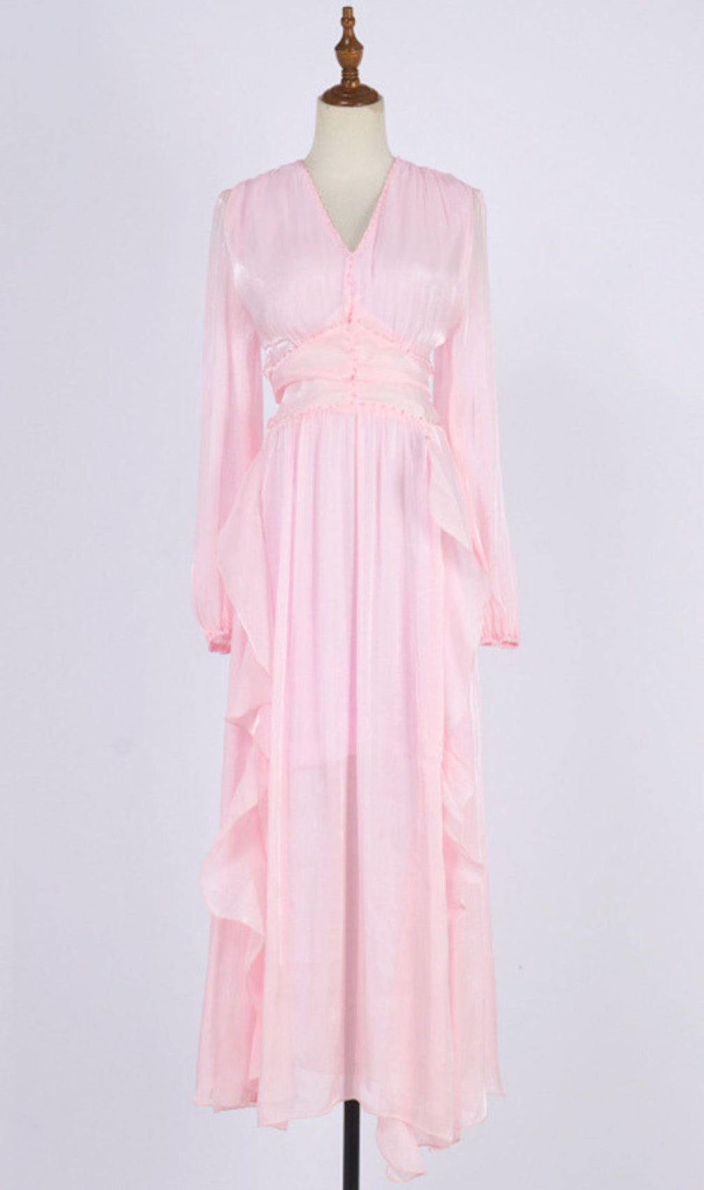 Ginger V-Neck Long Sleeve Maxi Dress