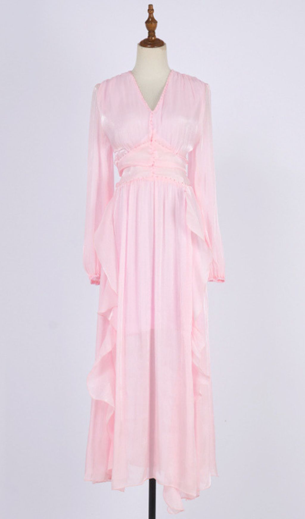 Ginger V-Neck Long Sleeve Maxi Dress