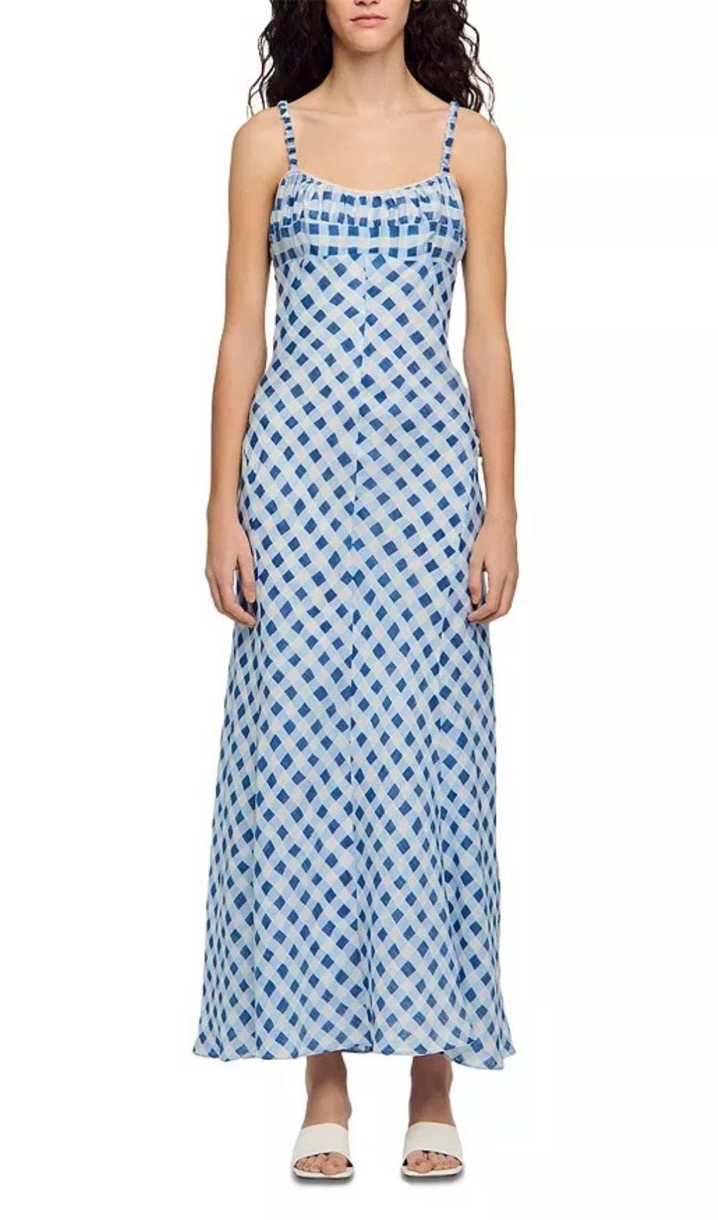 Colette Gingham Lace-Up Maxi Dress - Romantic Summer Style & Resort Wear