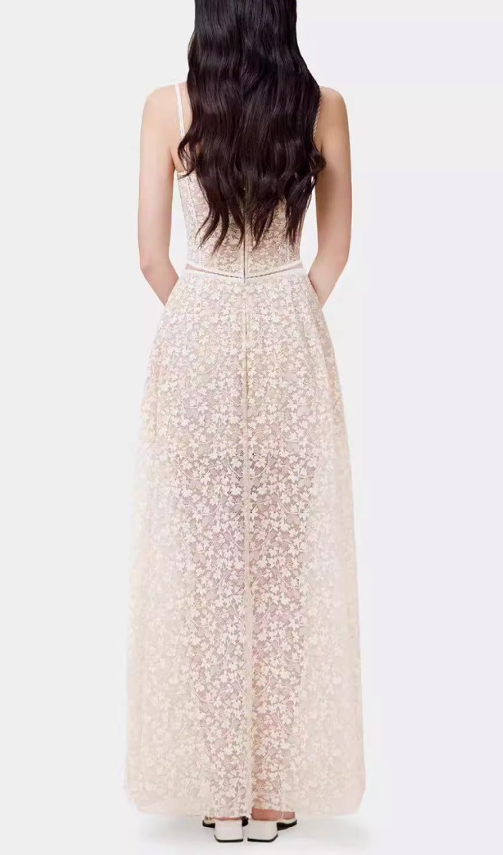 Albinia Floral Corset Maxi Dress