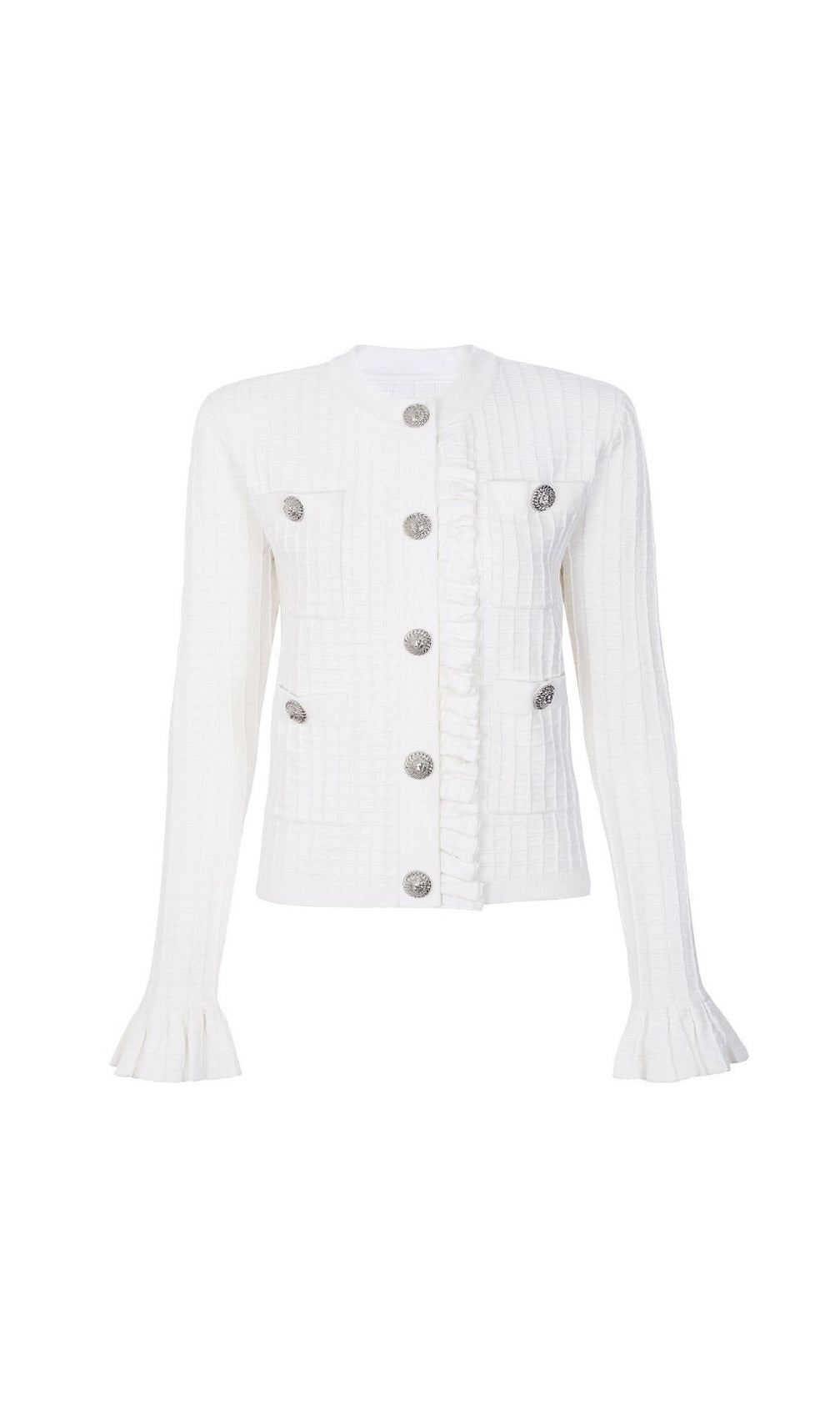 Julie Chic Flared Sleeve Knit Cardigan – Elegant Button-Front Style