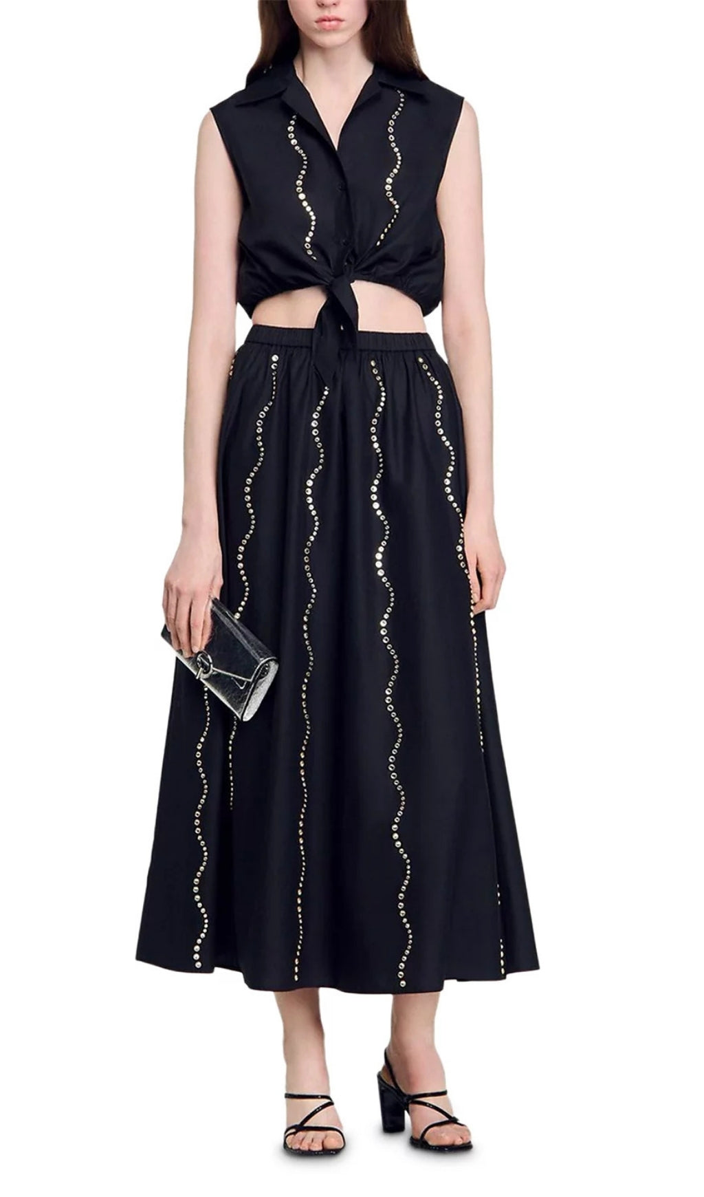 Rhinestone Maxi Skirt