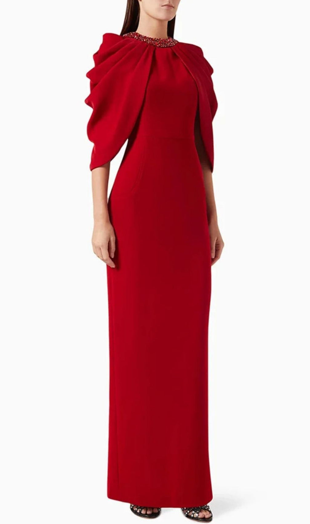 Kyû Red Diamante Maxi Dress
