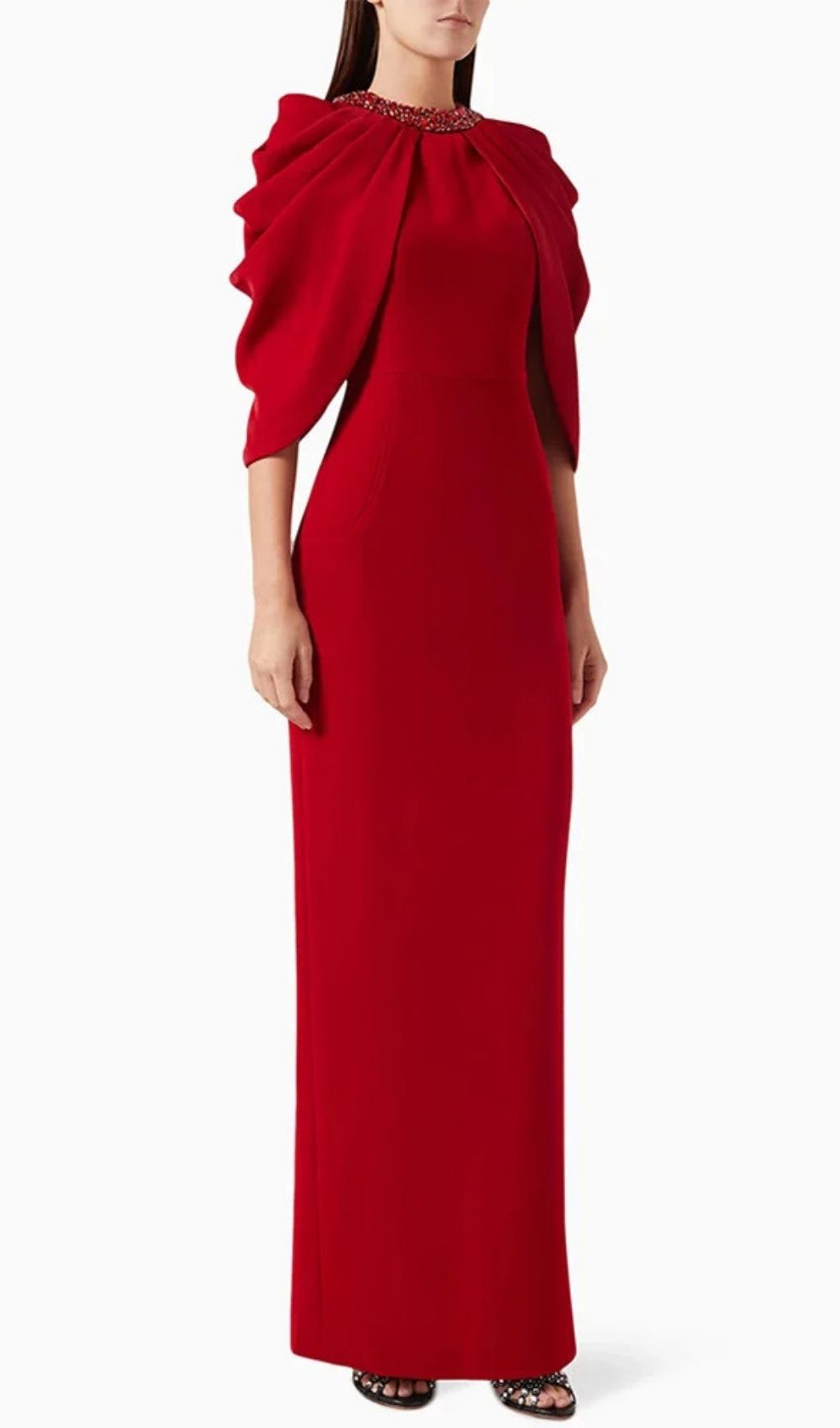 Kyû Red Diamante Maxi Dress