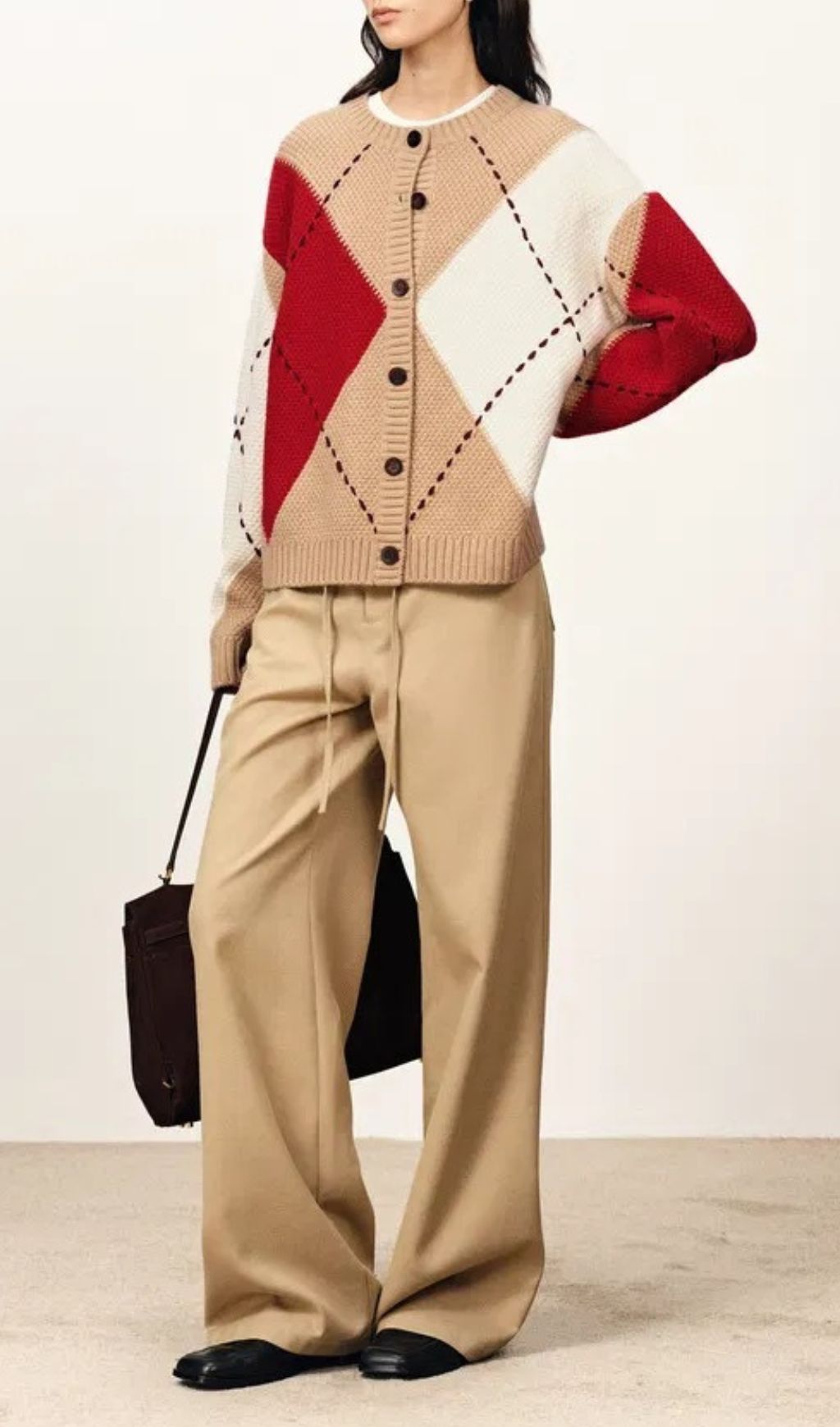 Juno Chic Color-Block Knit Cardigan for Women – Cozy Statement Sweater