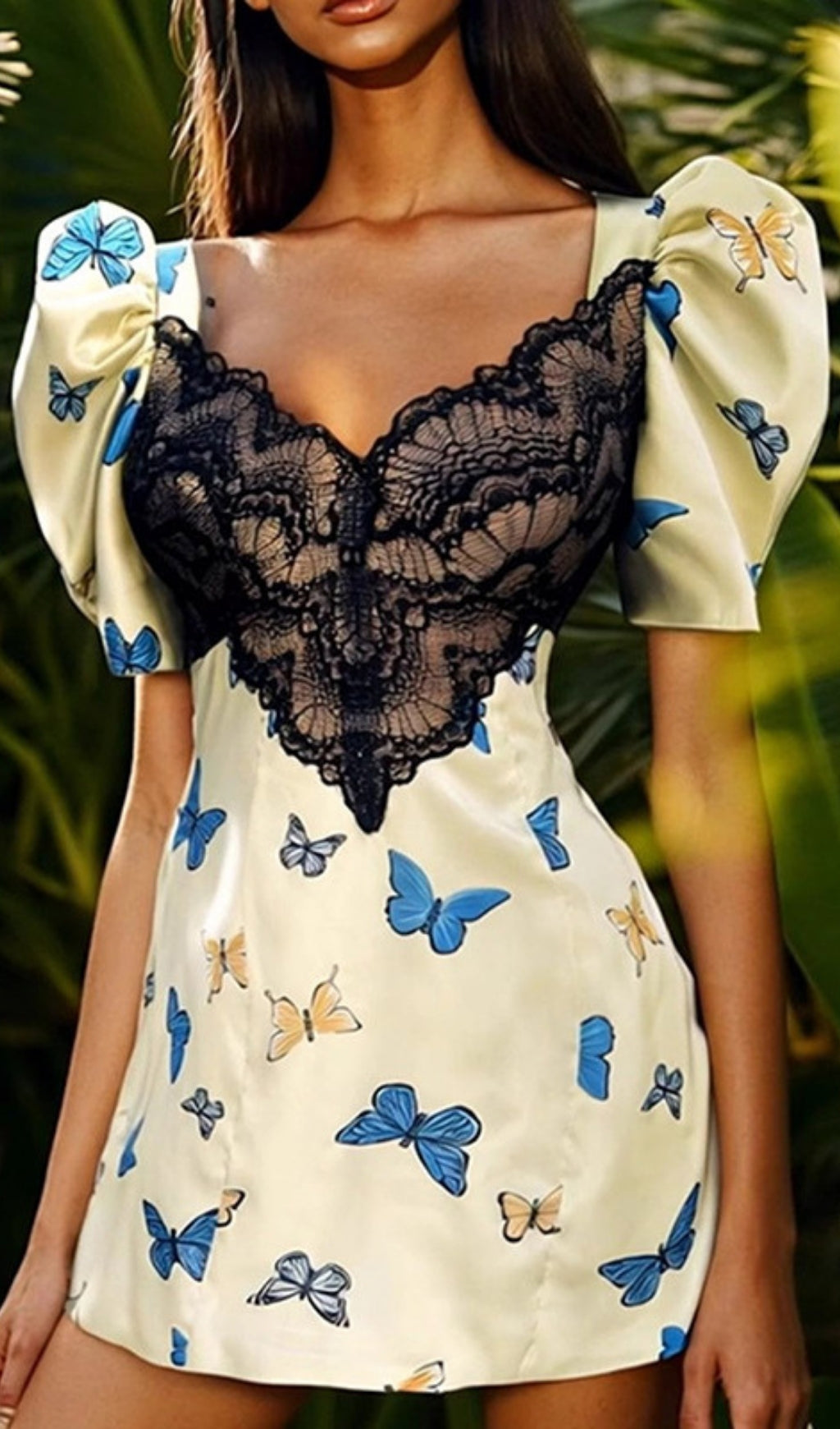 Fleet Butterfly Lace Mini Dress