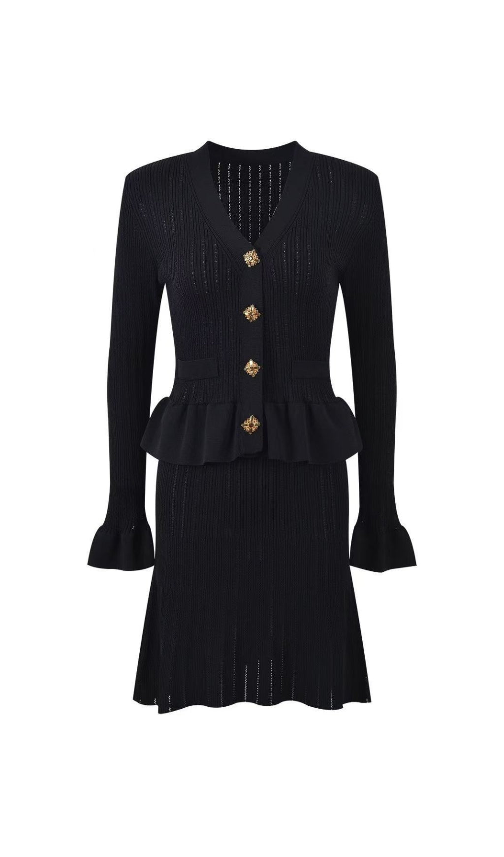 Cletus Knit Long Sleeve Mini Dress