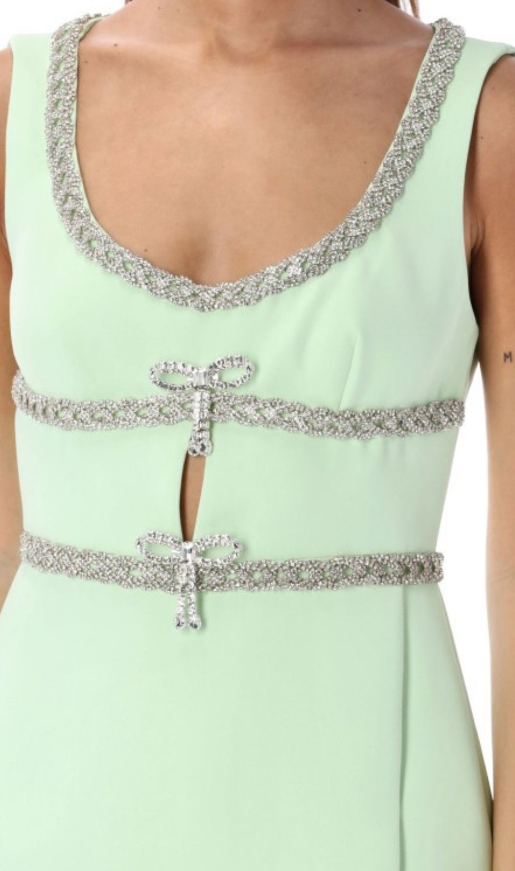 Diamante Bow Mini Dress