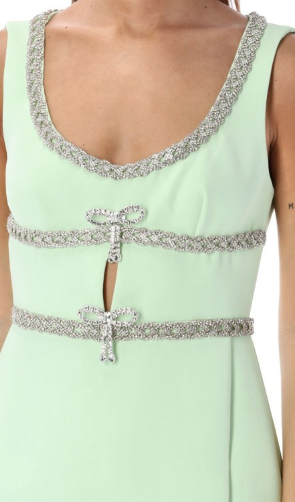 Diamante Bow Mini Dress
