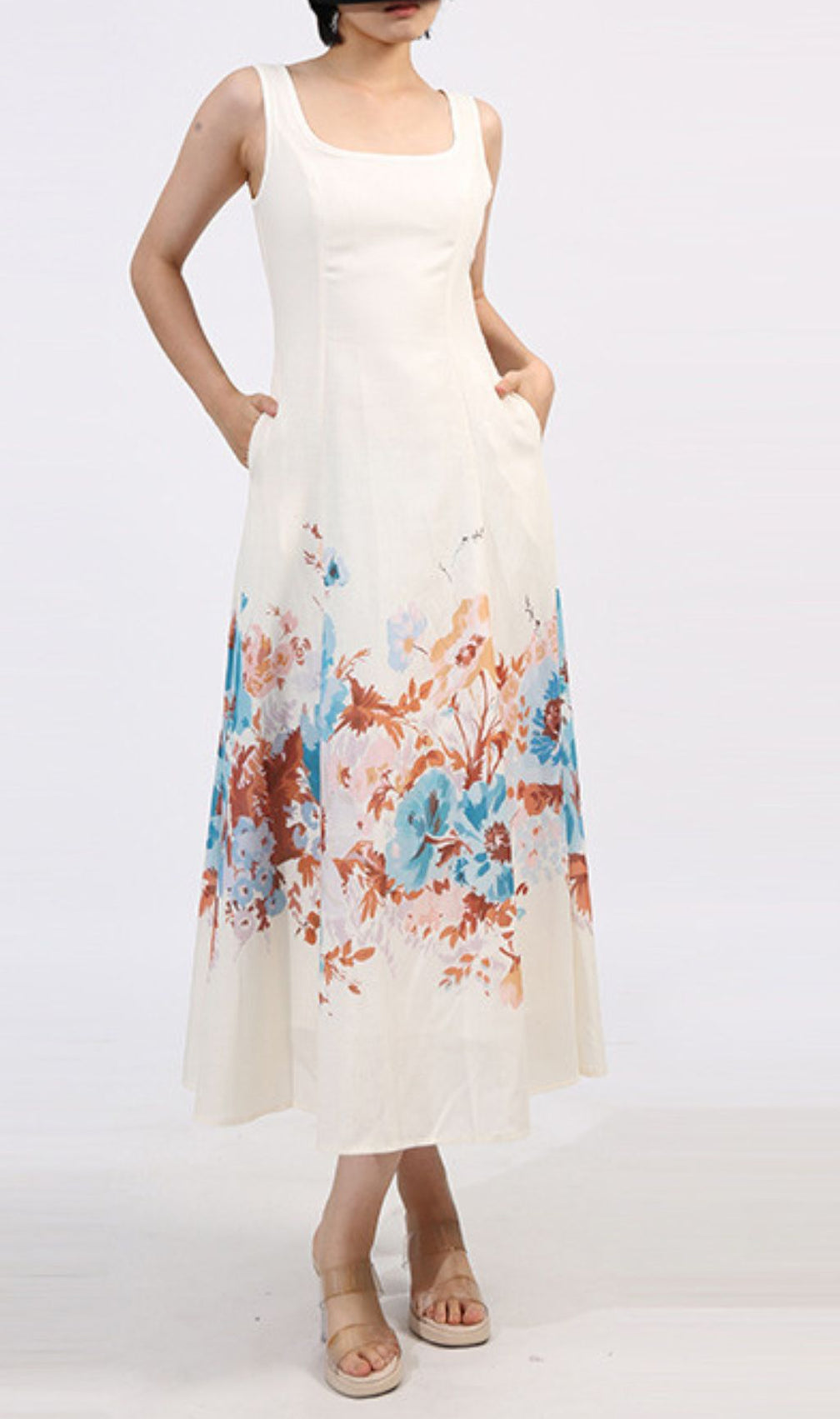 Genoveva Floral Printed Midi Dress