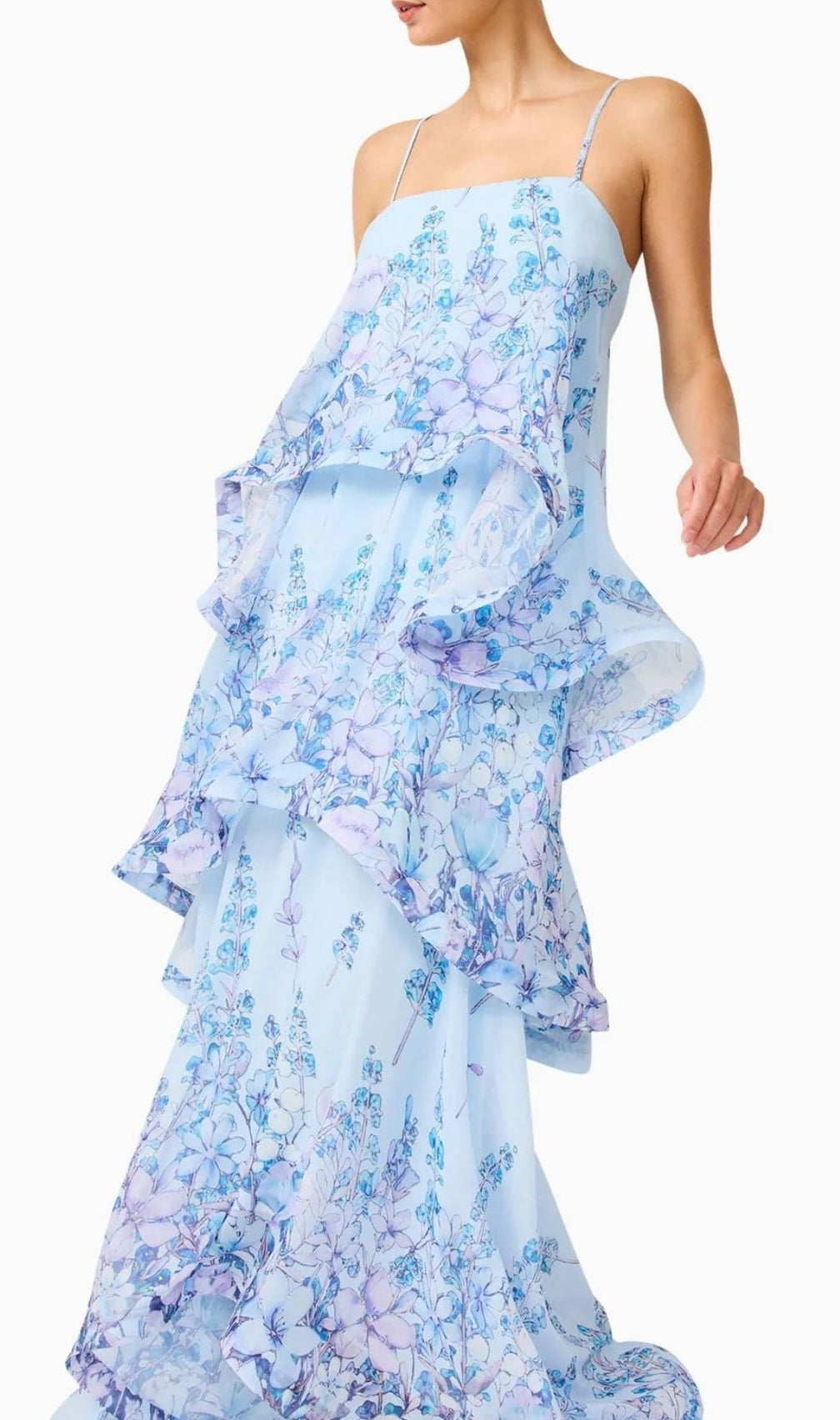 Lael Blue Floral Printed Maxi Dress