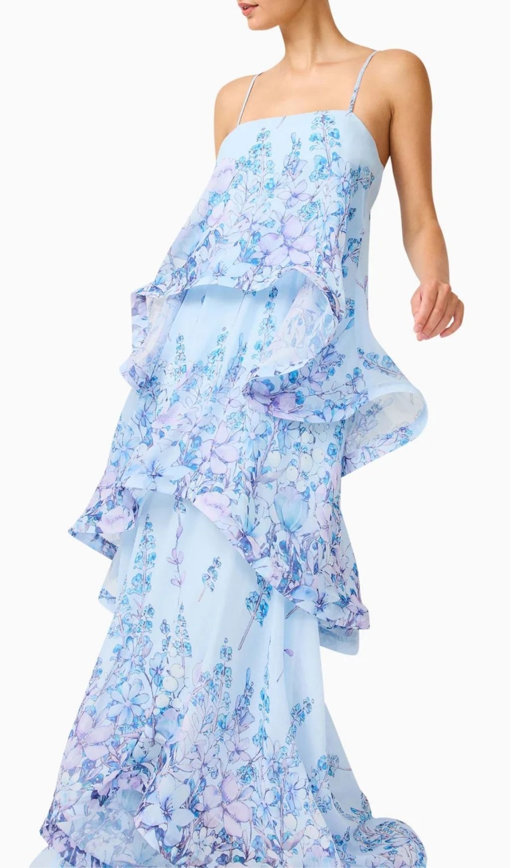 Lael Blue Floral Printed Maxi Dress