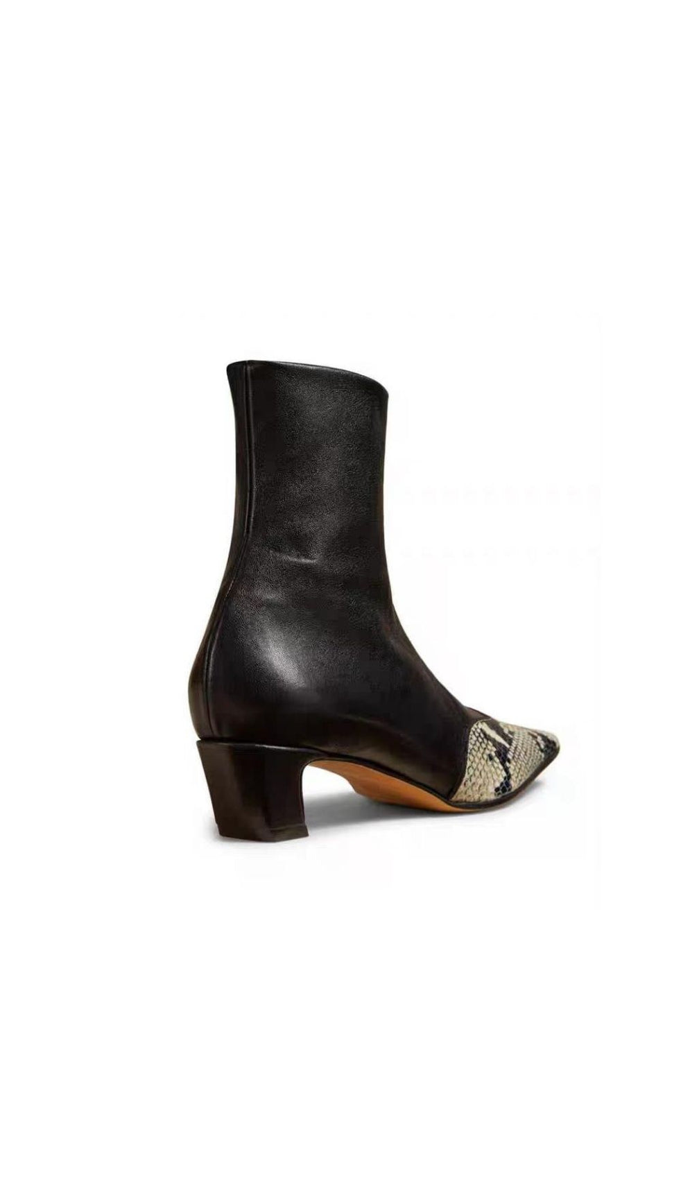 Katen 'Wild Allure' Snake Print Pointed Toe Ankle Boots for Women