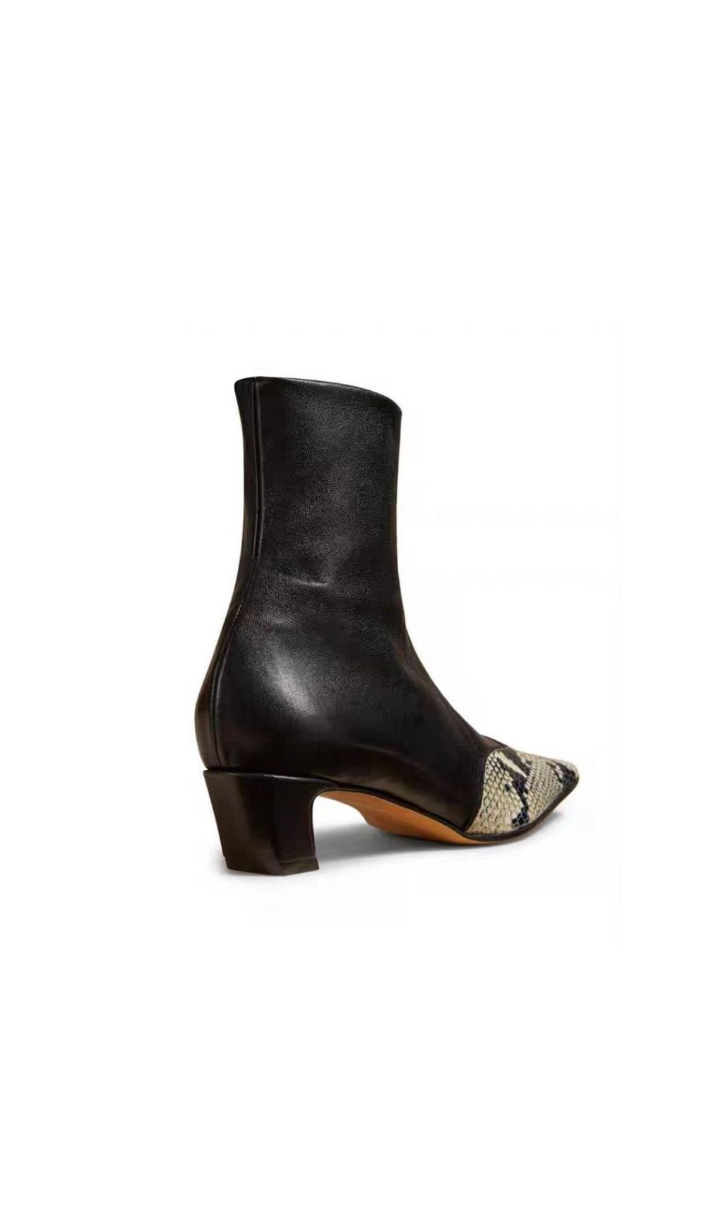 Katen 'Wild Allure' Snake Print Pointed Toe Ankle Boots for Women