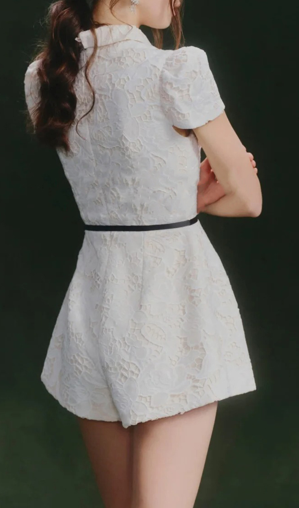 Hattie Embroidery V-Neck Romper