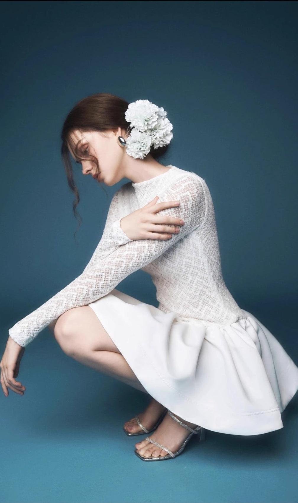 Dobie Long Sleeve Lace Mini Dress