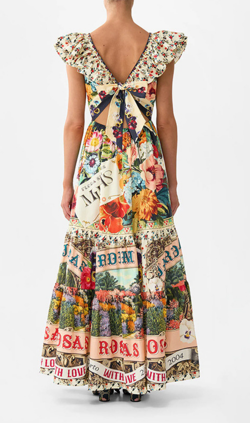 Gesine Floral Printed V-Neck Maxi Dress