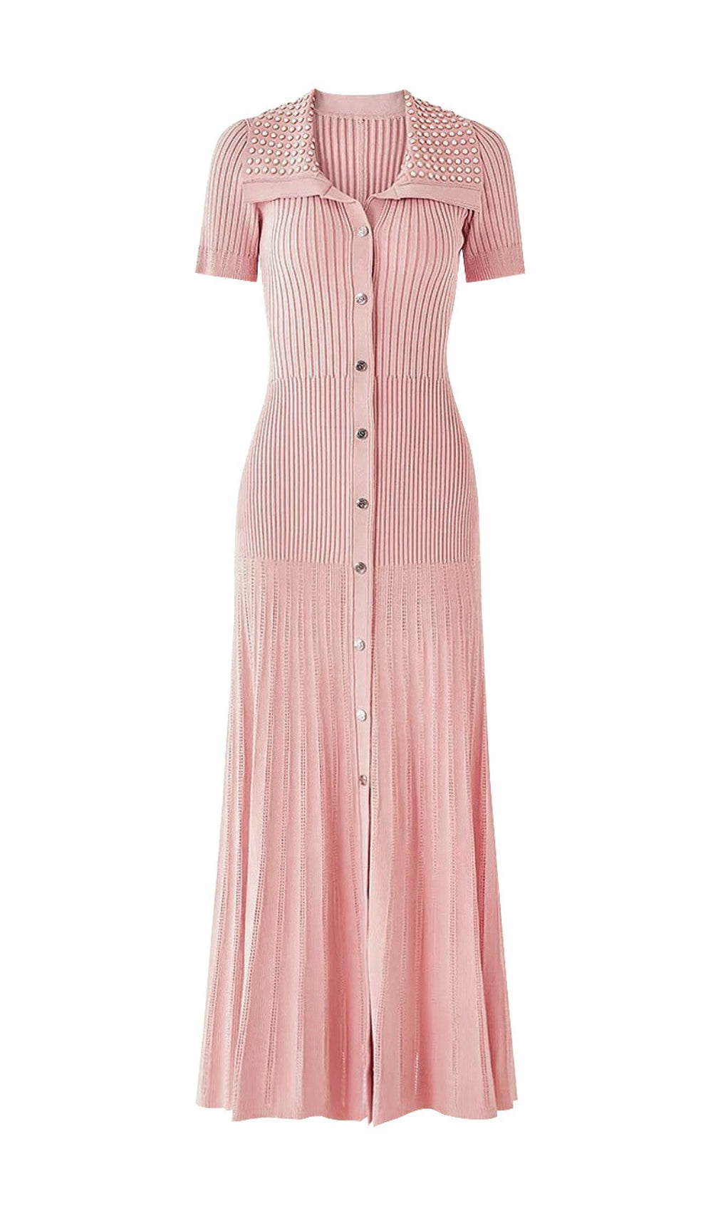 Eliana Lapel Knit Maxi Dress