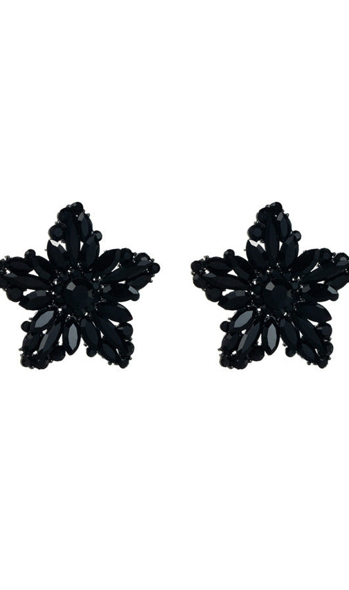 Anwar Flower Rhinestone Earrings