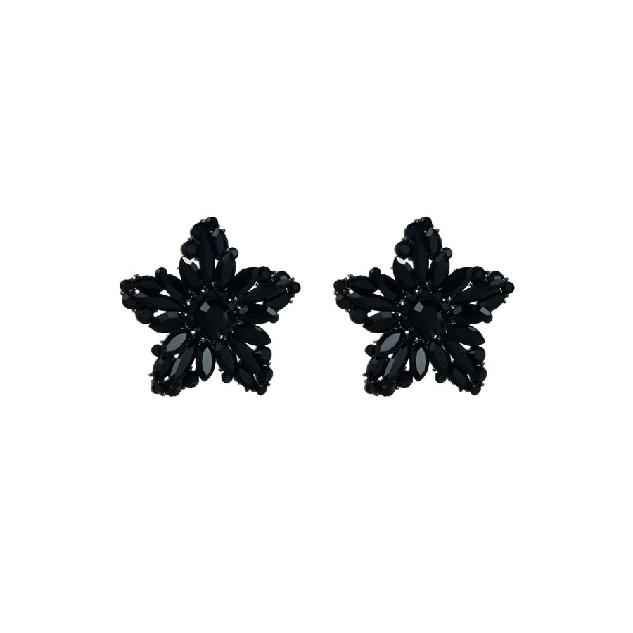 Anwar Flower Rhinestone Earrings