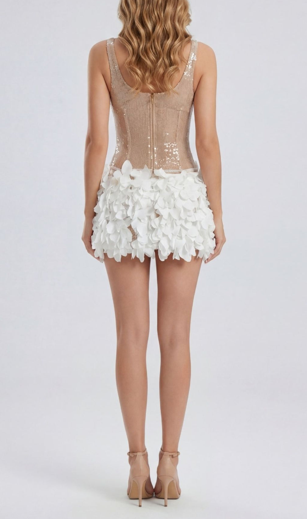 Kendy Dazzling Sequin Petal Mini Dress | Glamorous Party & Cocktail Wear