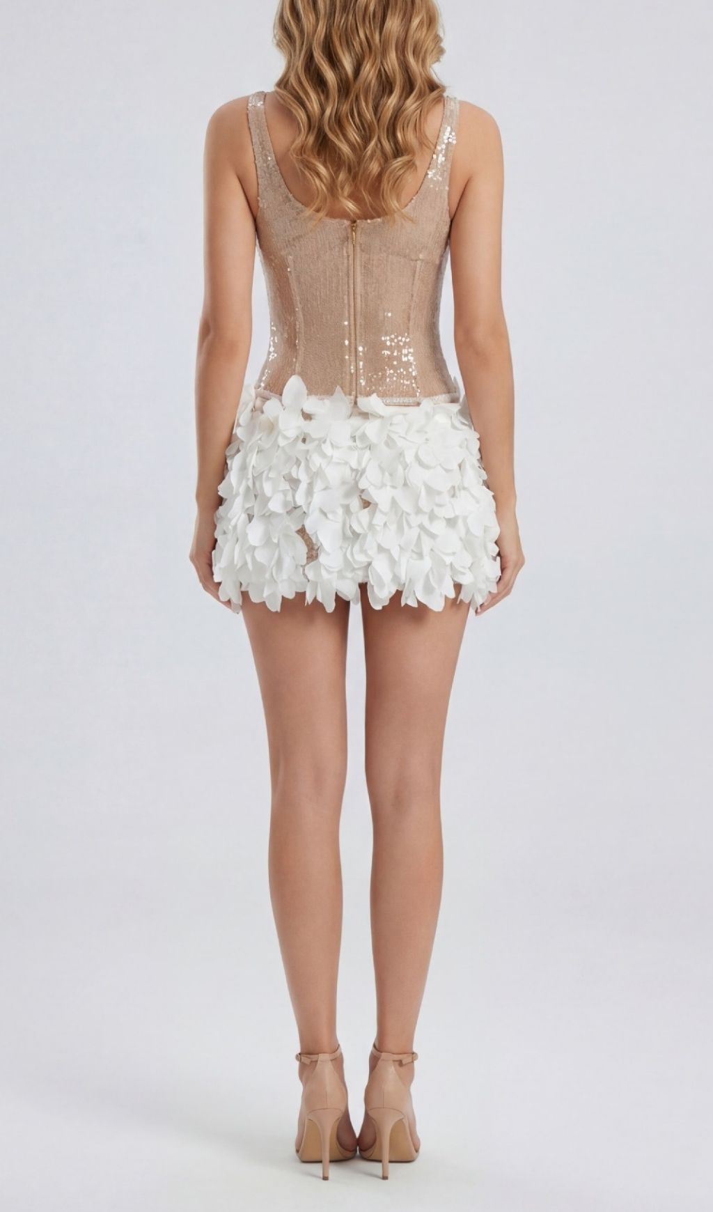 Kendy Dazzling Sequin Petal Mini Dress | Glamorous Party & Cocktail Wear