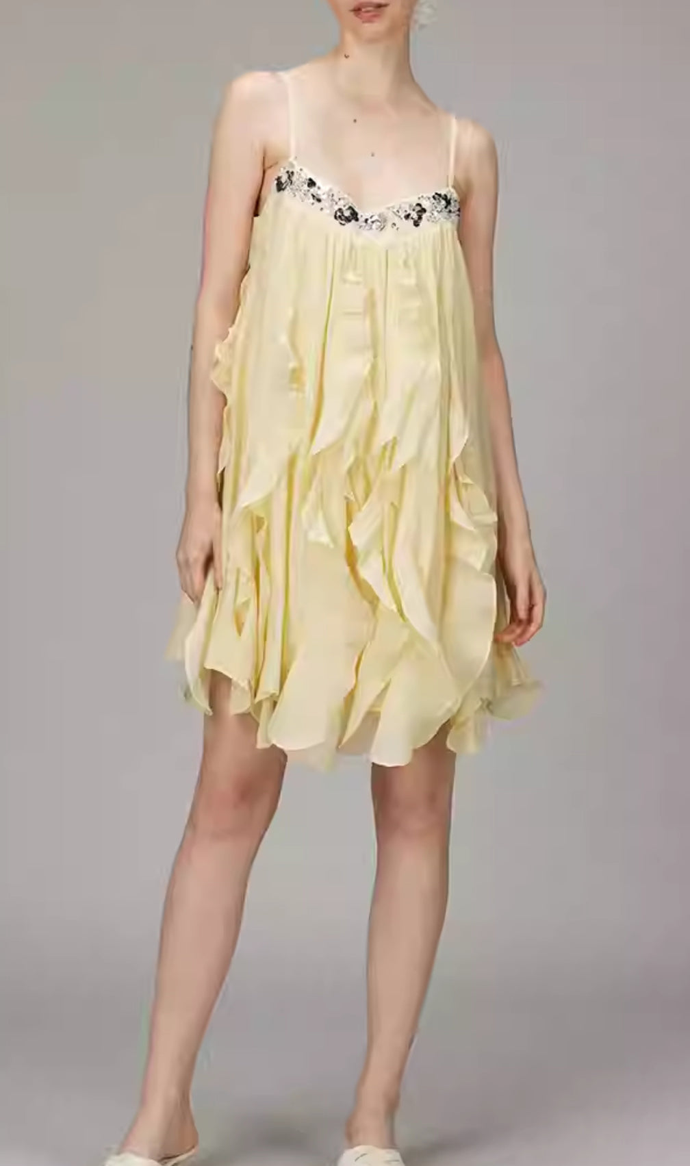 Doria Strappy Ruffle Mini Dress