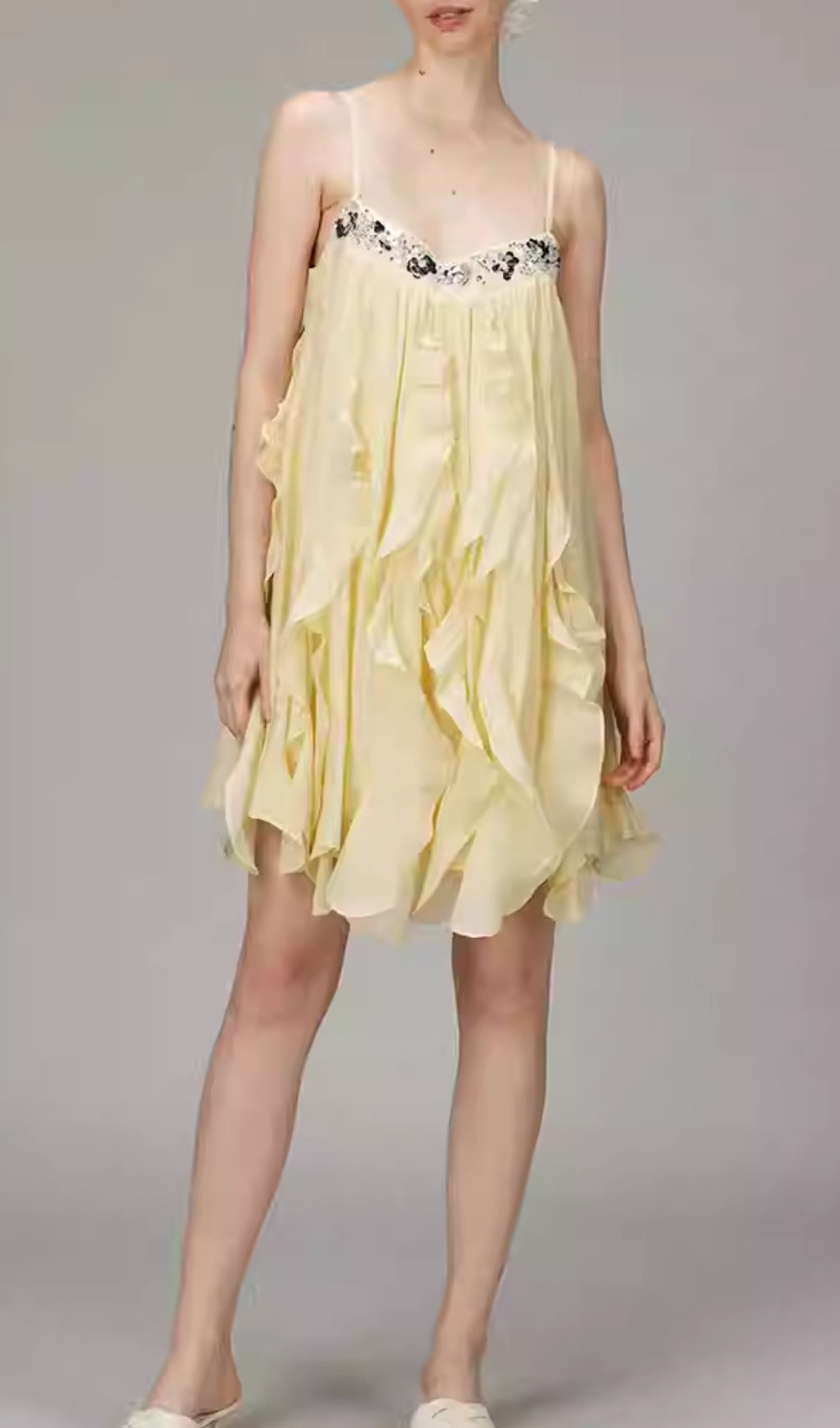 Doria Strappy Ruffle Mini Dress