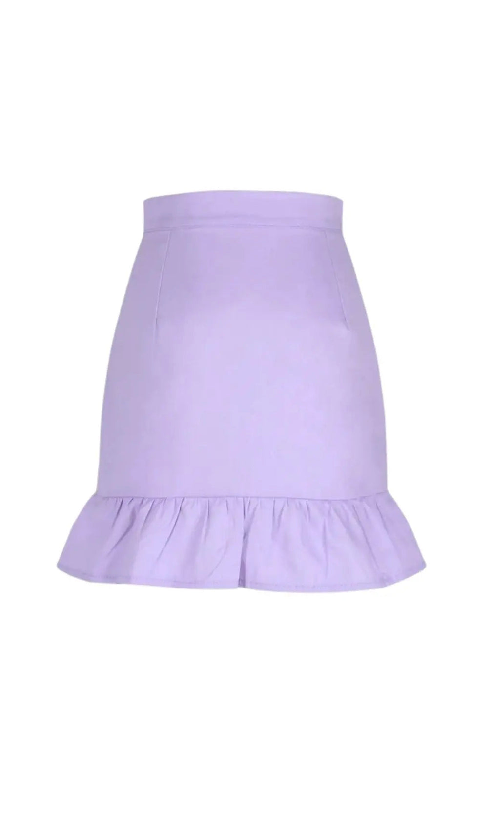 Purple Ruffle Pleated Mini Skirt