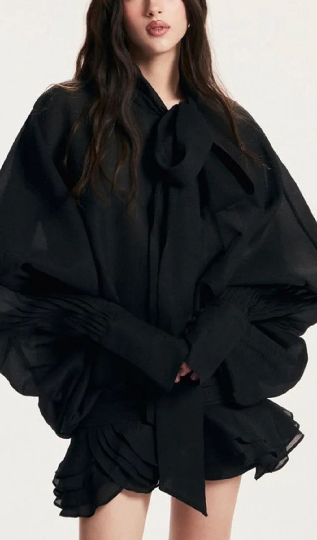 Dovie Black Long Sleeve Mini Dress