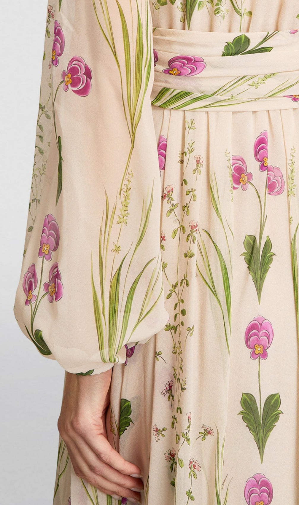 Ashlyn Silk Floral Maxi Dress