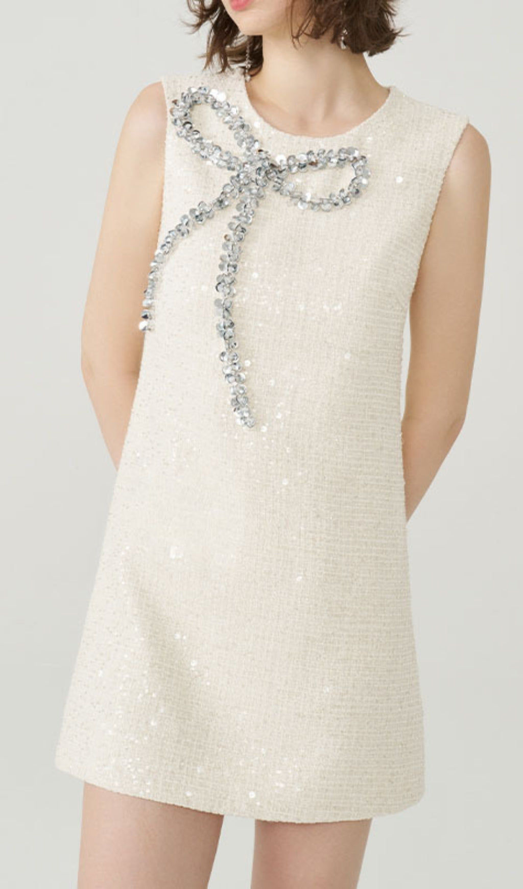 Aminia Bow Decor Mini Dress