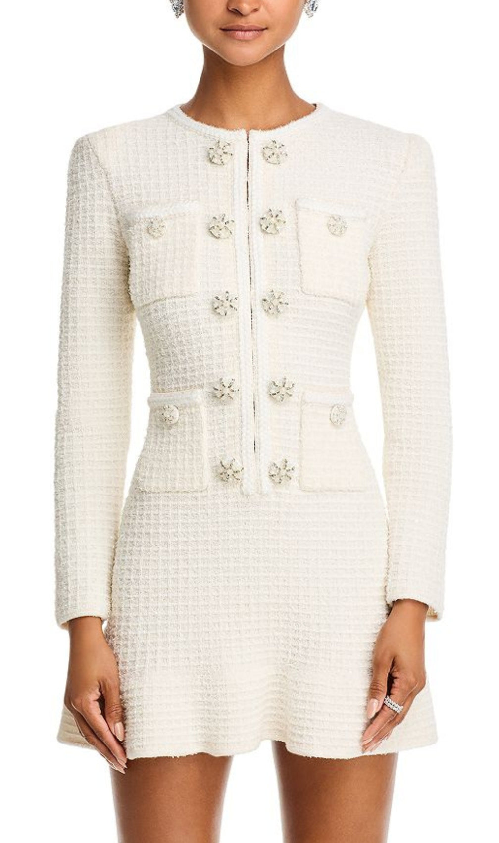 Basia Tweed Long Sleeve Mini Dress