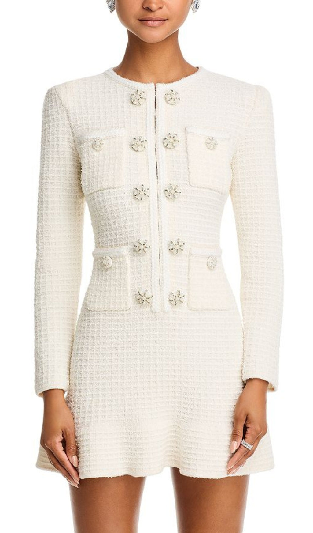 Basia Tweed Long Sleeve Mini Dress