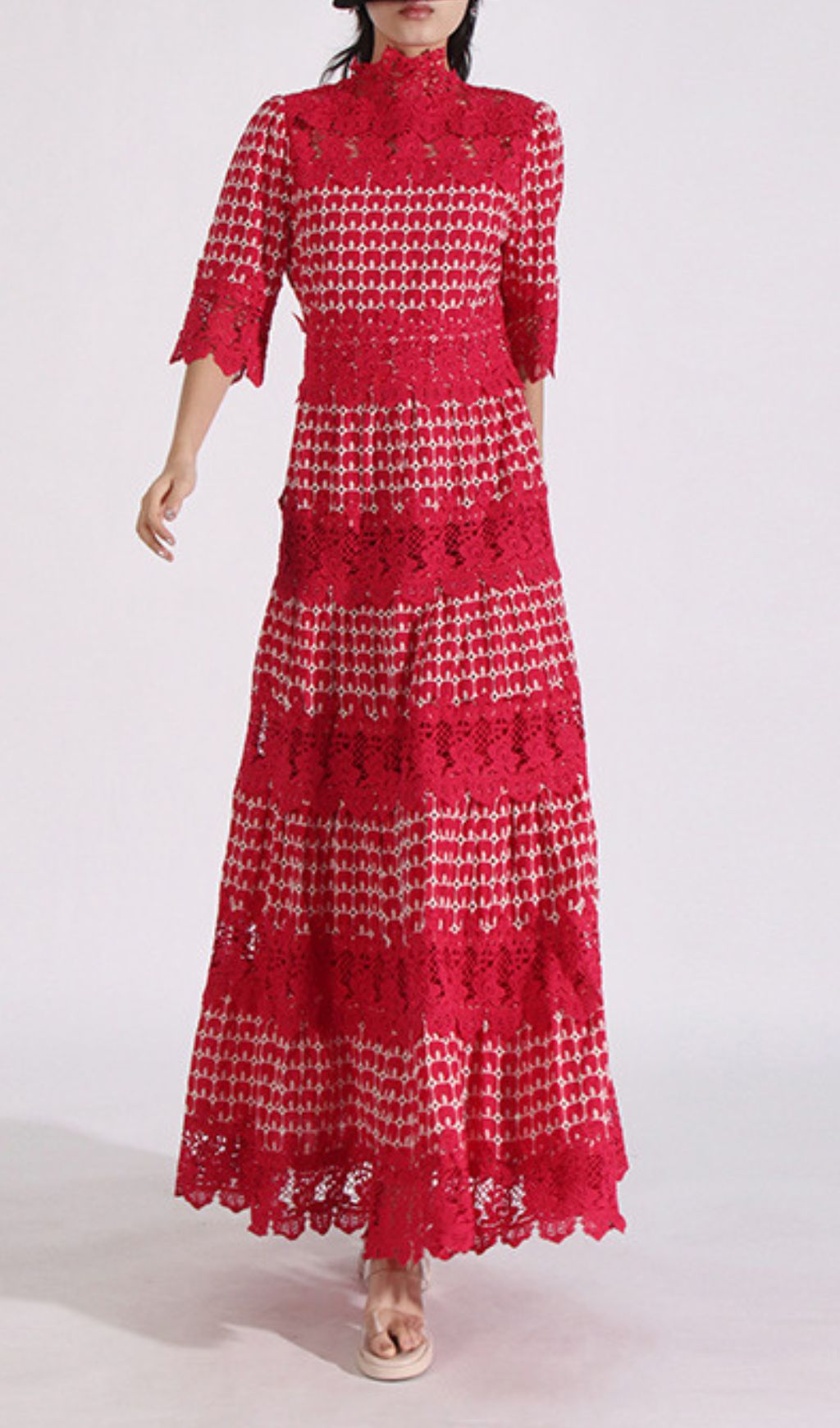 Ensley Lace Embroidery Maxi Dress