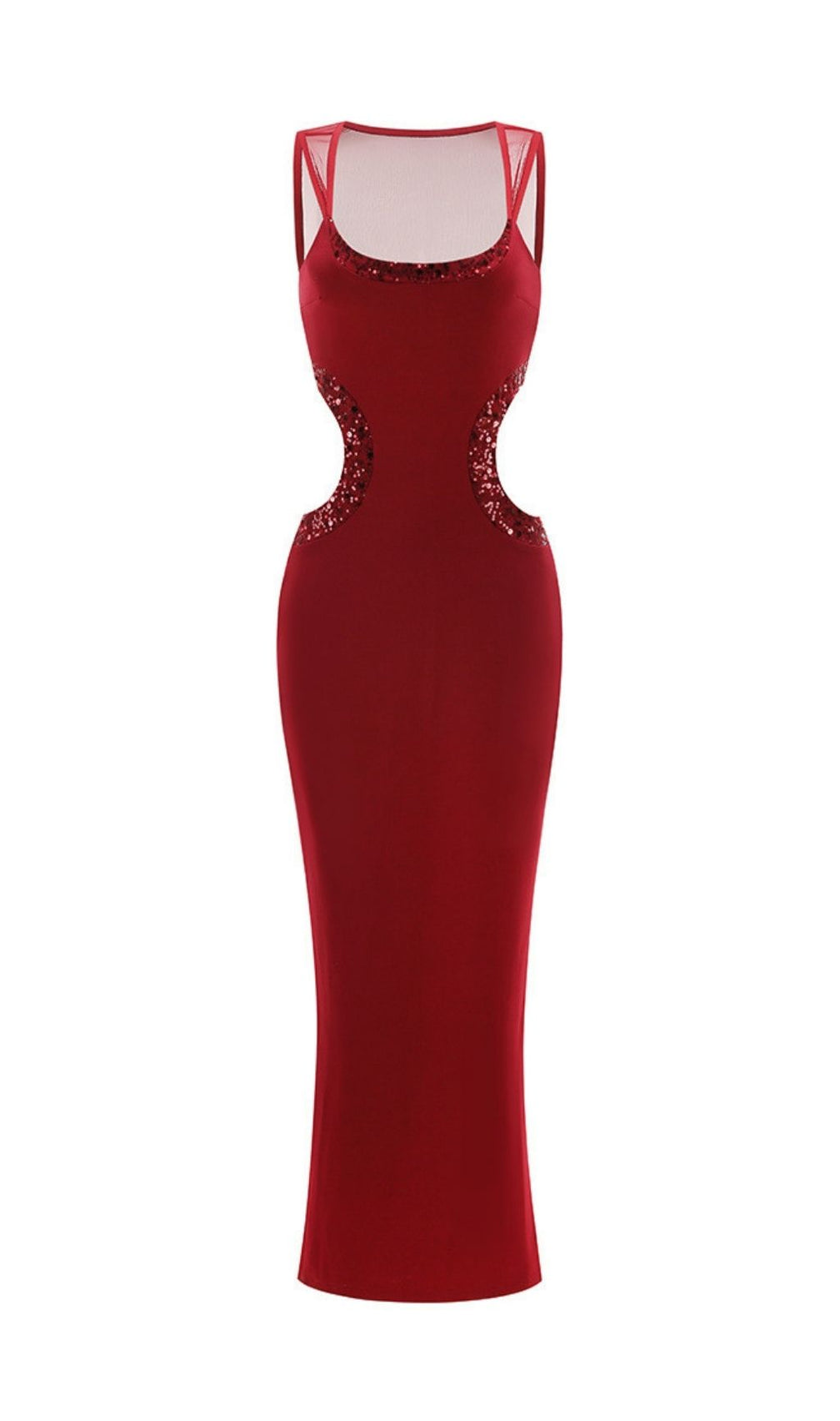 Celerina Sequin Cutout Maxi Gown | Daring Glamour Evening Dress