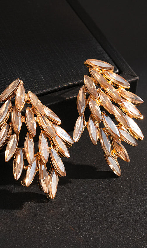 Katinka Statement Diamante Earrings: Celestial Sparkle for Women