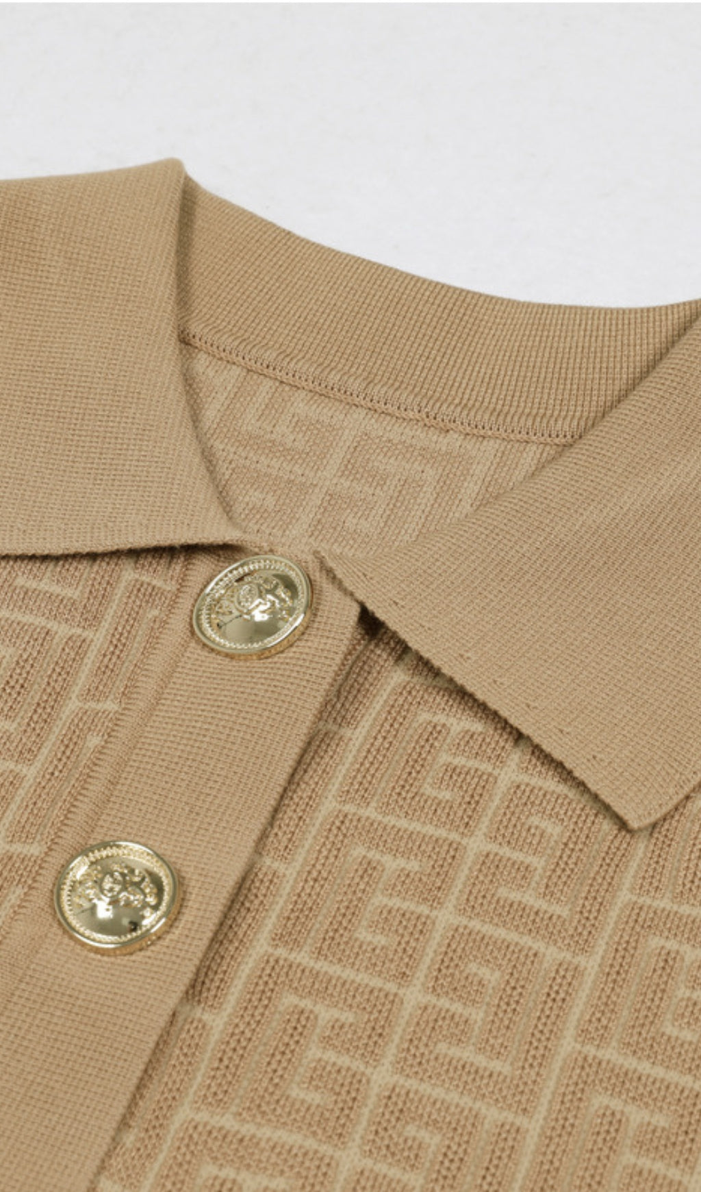 Ehud Khaki Knit Mini Dress