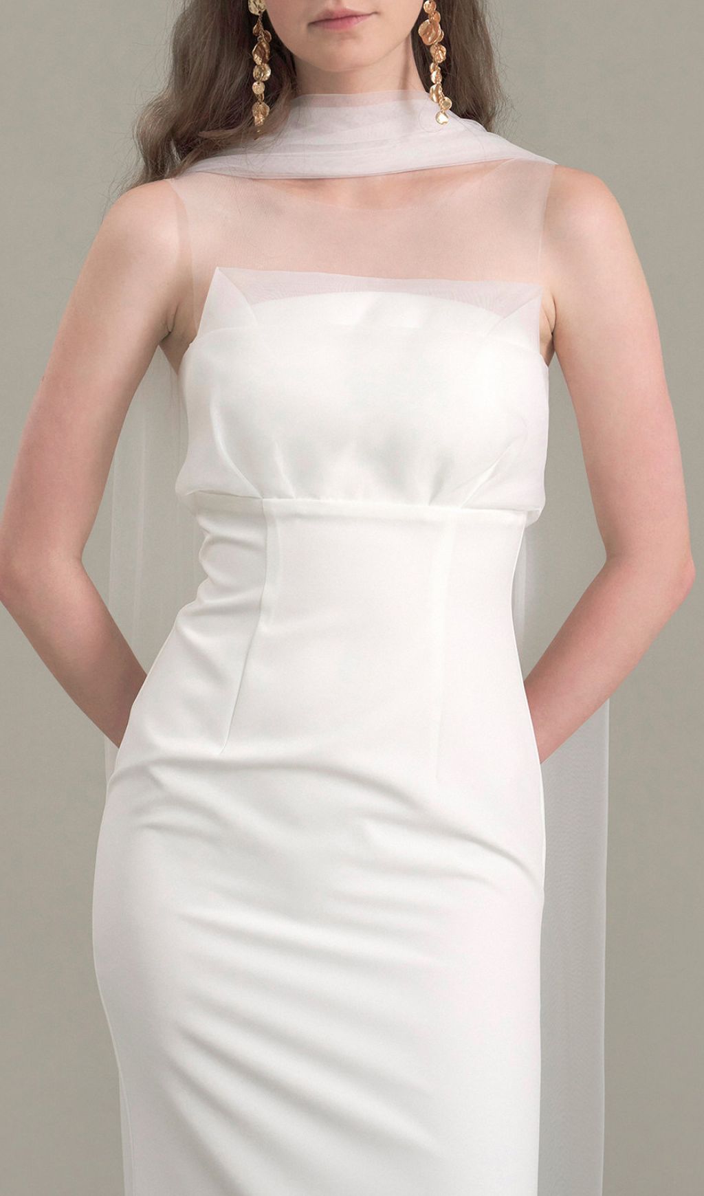 Jalene Timeless White Strapless Wedding Dress | Elegant Bridal Gown