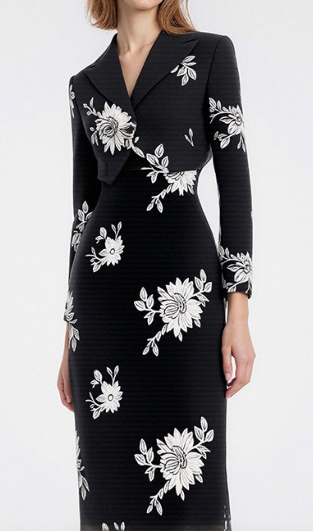 Gonca Sequin Flower Embellished Two-Piece Set