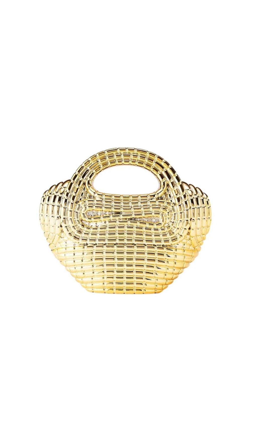 Raxelyn Gold Sculpted Grid Bag