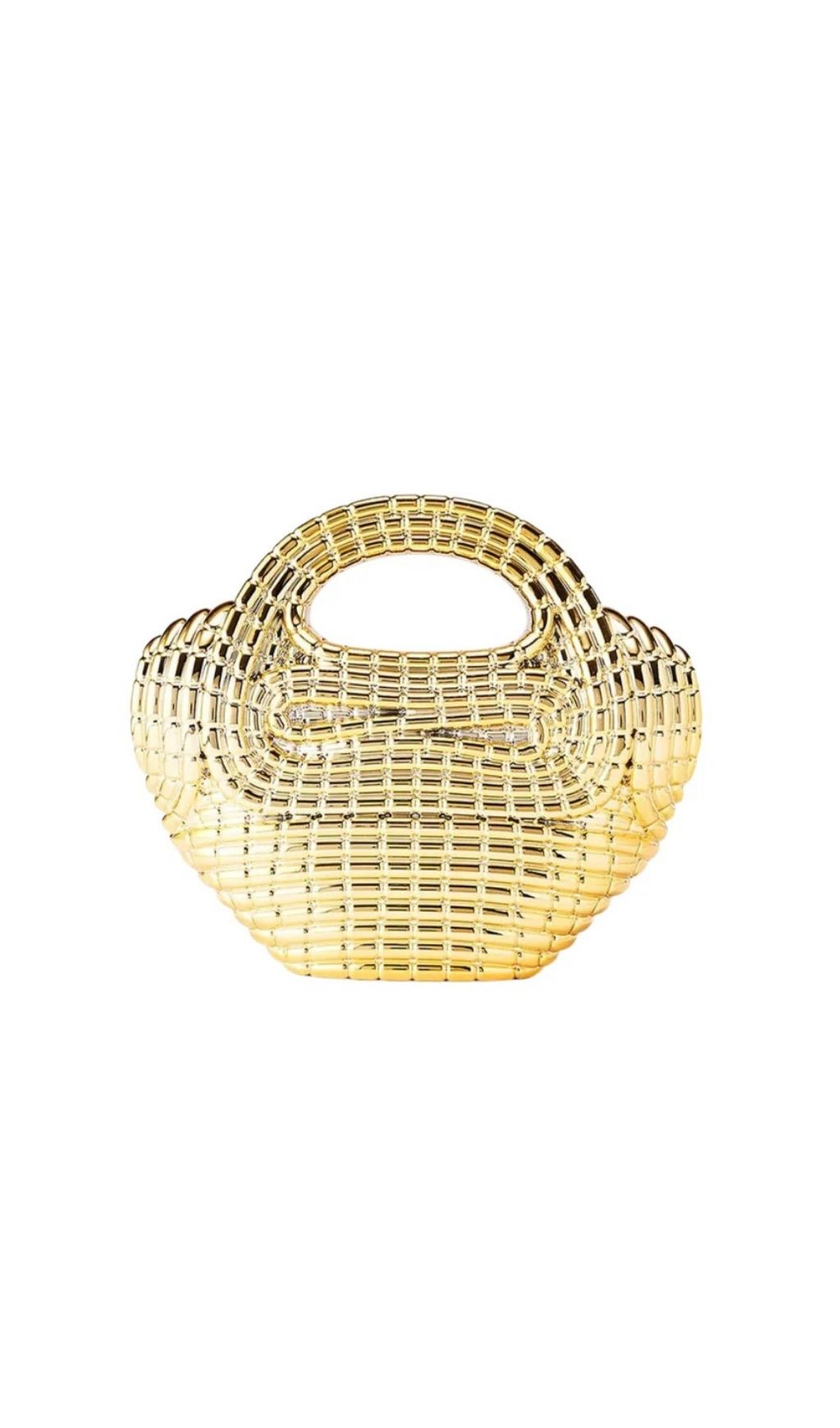 Raxelyn Gold Sculpted Grid Bag