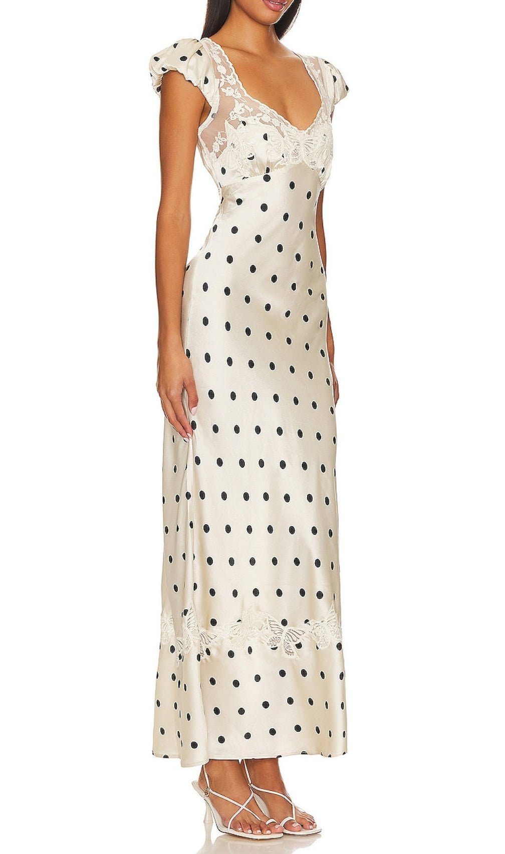 Alani Polka Dot Cutout Maxi Dress