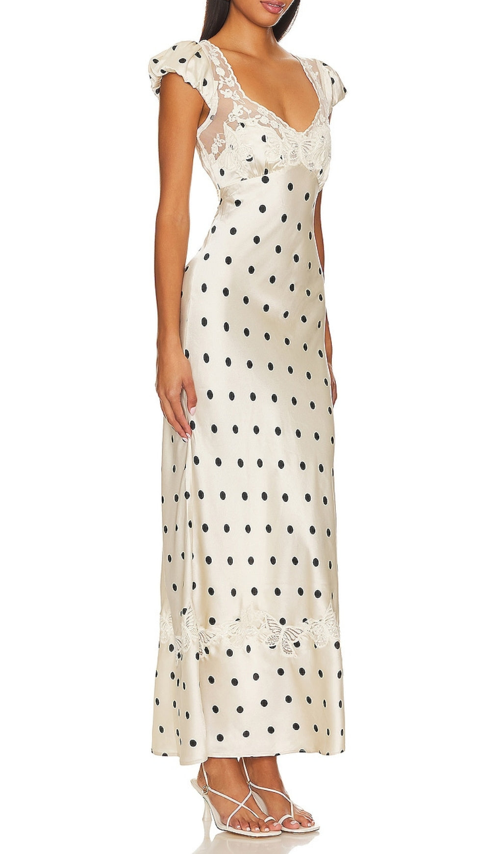 Alani Polka Dot Cutout Maxi Dress