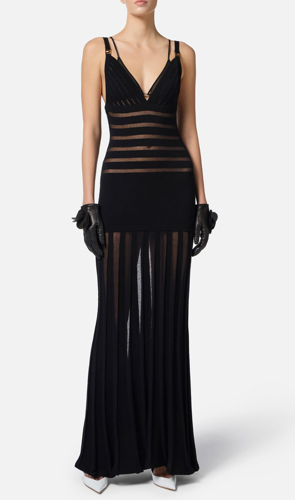 Gerben Black V-Neck Maxi Dress