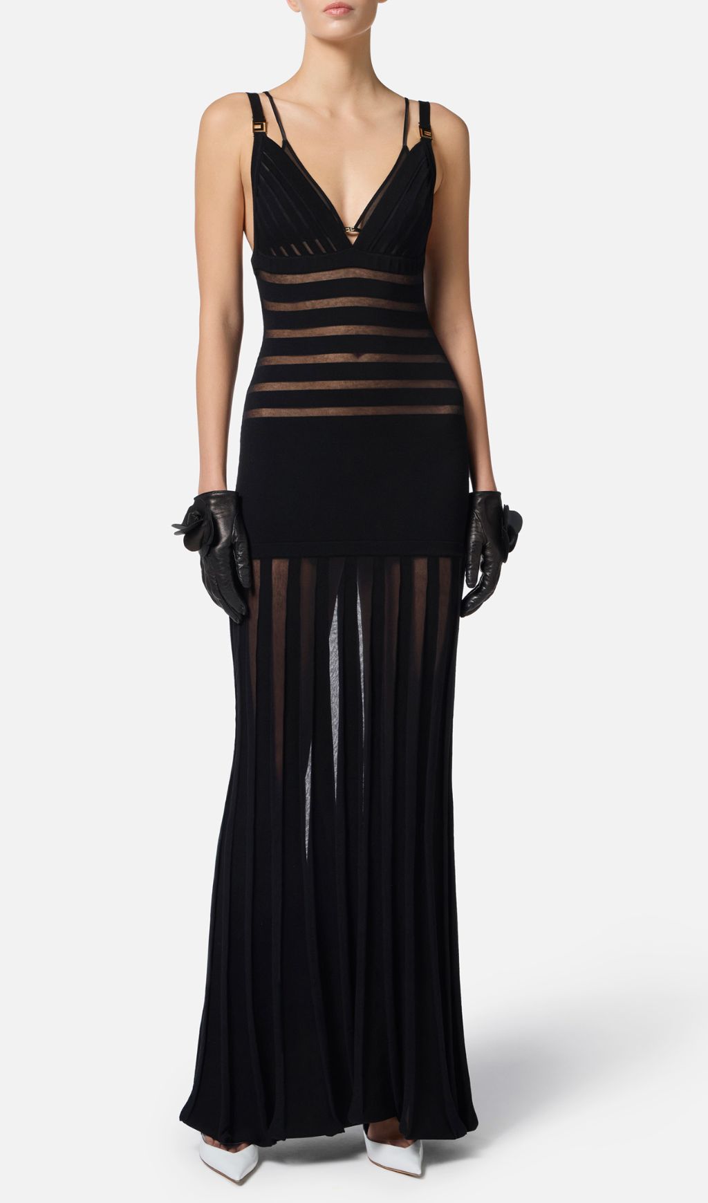 Gerben Black V-Neck Maxi Dress