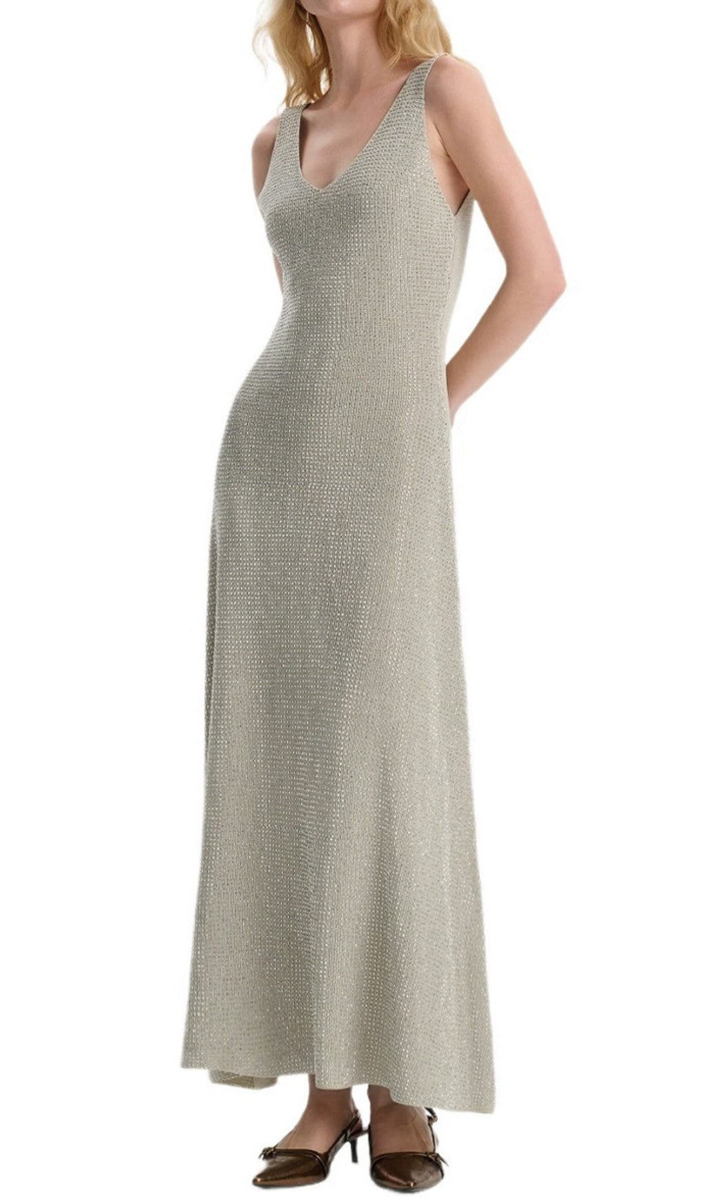Elin Diamond Embellished Maxi Dress
